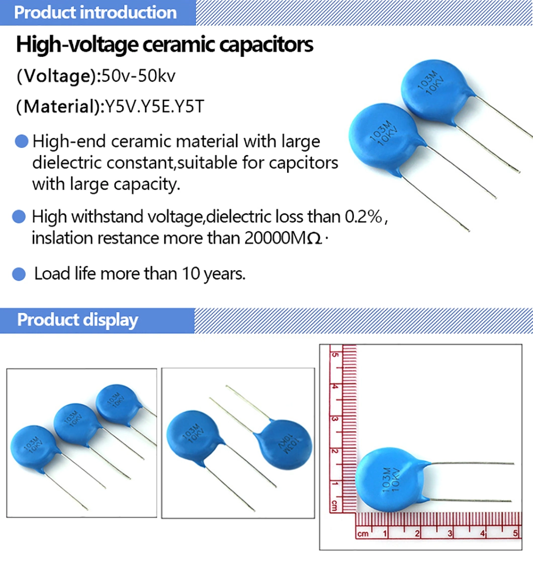 100PF~10, 000PF 1kv~15kvdc High Voltage Ceramic Capacitor